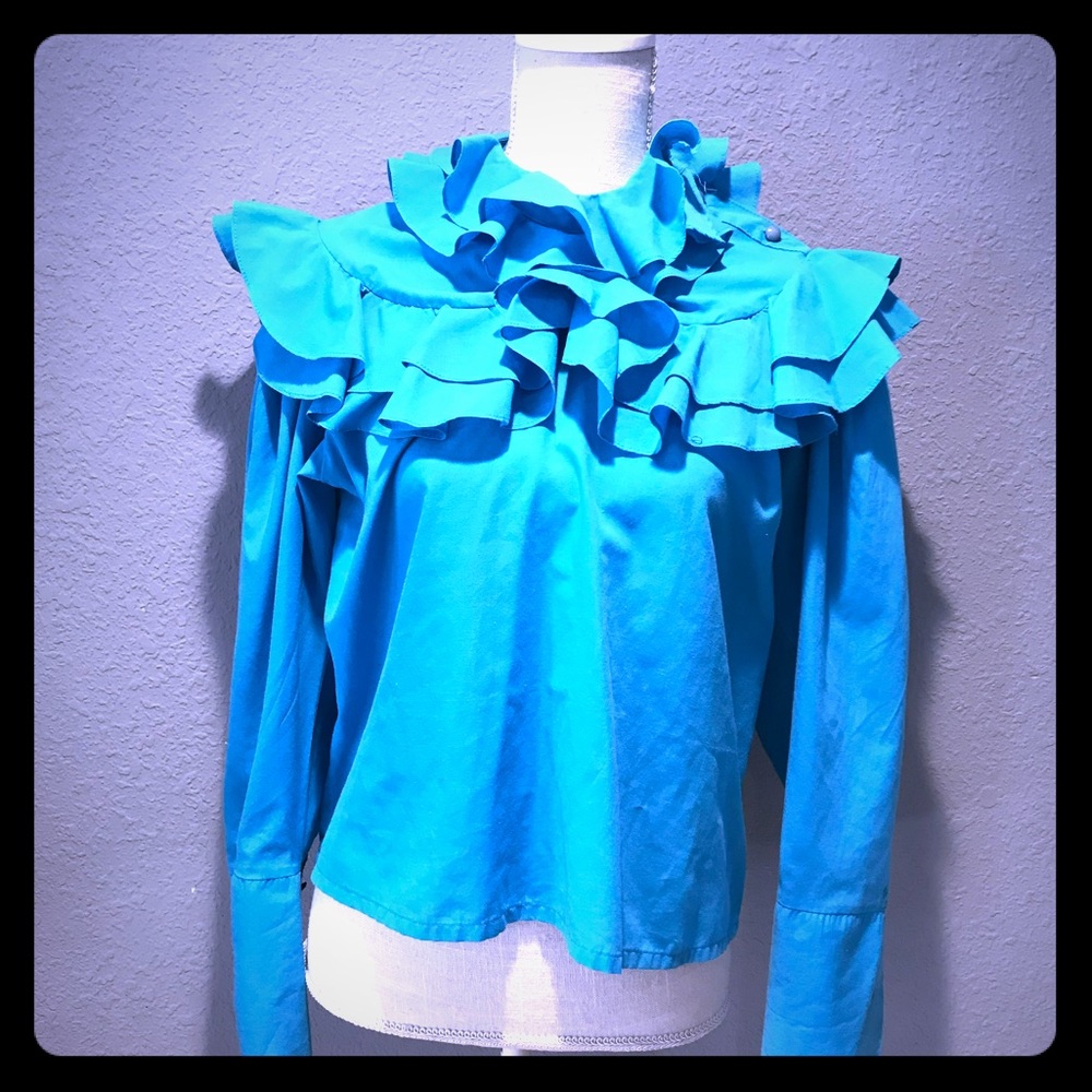 Vintage ruffled long sleeve  shirt from Amsterdam